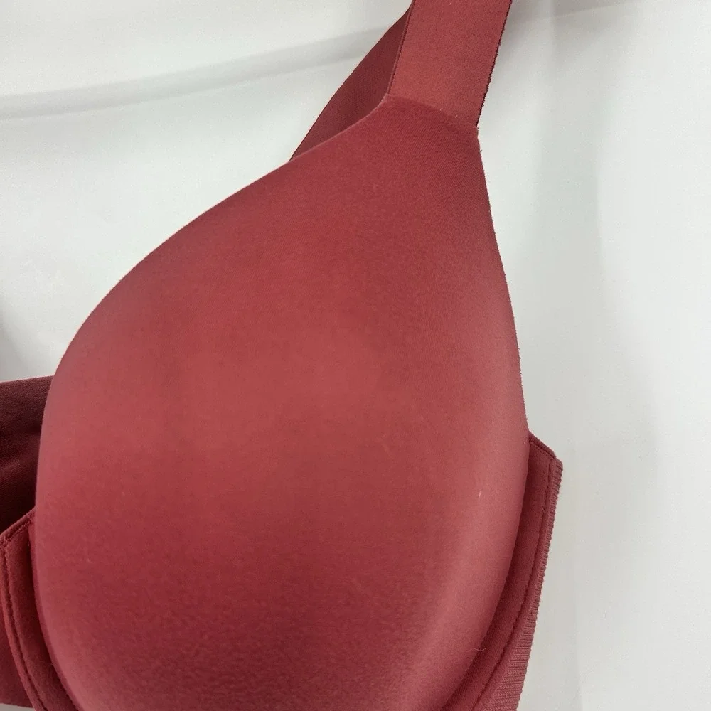 SPANX Bra-llelujah! Front Close T-Shirt Bra Womens 36DD Sangria Red Underwire